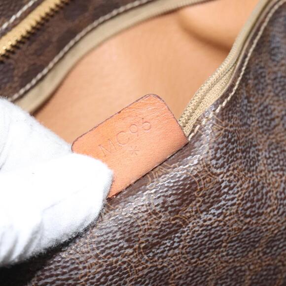 CELINE Macadam Canvas Tote Bag Pvc Leather Brown Gold - Picture 13 of 13